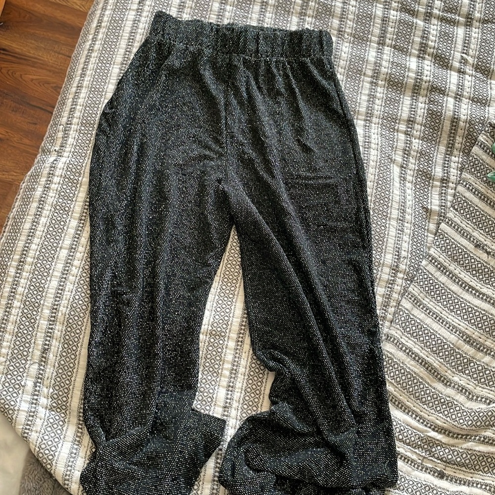 Divided Glitter Wide Leg Pants